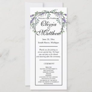 Elegant watercolor chic lavender greenery 