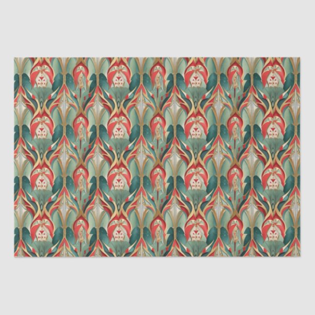  Elegant Watercolor Christmas Delight Tissue Paper (Front)