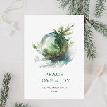 Elegant Watercolor Christmas Ornament Greeting Holiday Card<br><div class="desc">Elegant Watercolor Christmas Ornament Greeting Holiday Card.</div>