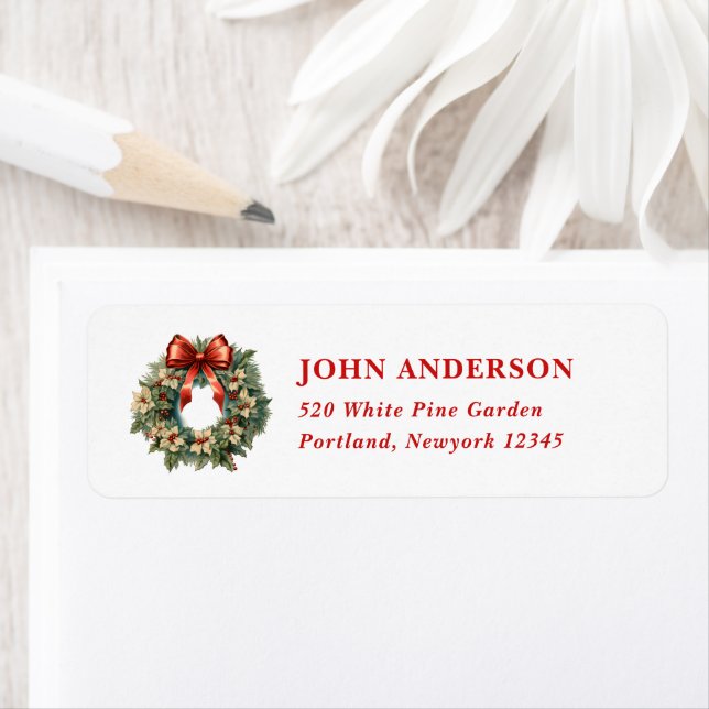 Elegant Watercolor Christmas Wreath (Insitu)
