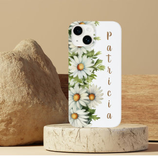 Elegant Watercolor Daisy Flowers Case-Mate iPhone 14 Case