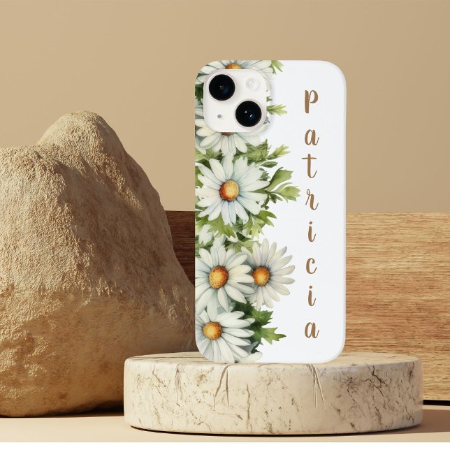 Elegant Watercolor Daisy Flowers Case-Mate iPhone Case (Creator Uploaded)