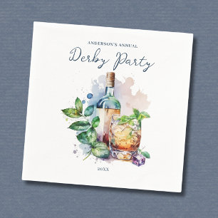 Elegant Watercolor Derby Party  Napkin