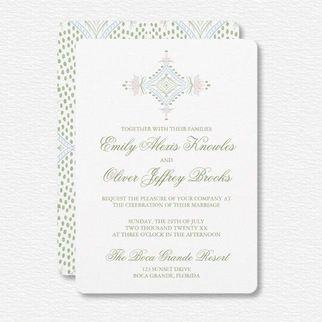 Elegant Watercolor Diamond Wedding  Invitation (Creator Uploaded)