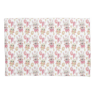 Elegant Watercolor Easter Pattern Pillowcase