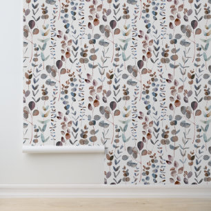 Elegant Watercolor Eucalyptus Leaves Wallpaper