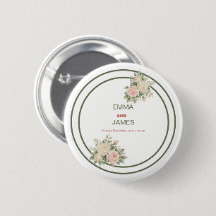 Elegant watercolor eucalyptus round stickers 2 inch round button