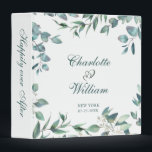 Elegant Watercolor Eucalyptus Wedding Custom Binder<br><div class="desc">Elegant Watercolor Eucalyptus Wedding Custom 3 ring binder. 
Customizable floral binder featuring watercolor hydrangeas,  peonies,  anemones and foliage. This floral binder will be perfect for personal use and an event like weddings,  bridal showers and baby showers.</div>