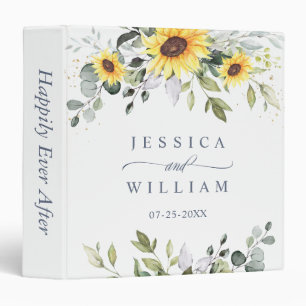 Elegant Watercolor Eucalyptus Wedding Custom Binder