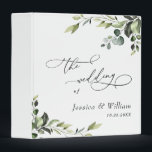 Elegant Watercolor Eucalyptus Wedding Custom Binder<br><div class="desc">Elegant Watercolor Eucalyptus Wedding Custom 3 ring binder. 
Customizable floral binder featuring watercolor hydrangeas,  peonies,  anemones and foliage. This floral binder will be perfect for personal use and an event like weddings,  bridal showers and baby showers.</div>