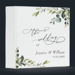 Elegant Watercolor Eucalyptus Wedding Custom Binder<br><div class="desc">Elegant Watercolor Eucalyptus Wedding Custom 3 ring binder. 
Customizable floral binder featuring watercolor hydrangeas,  peonies,  anemones and foliage. This floral binder will be perfect for personal use and an event like weddings,  bridal showers and baby showers.</div>