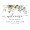 Elegant Watercolor Eucalyptus Wedding Welcome Sign