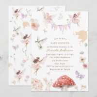 Elegant Watercolor Fairy  Wildflower Garden  Baby 