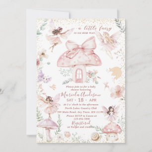Elegant  Watercolor Fairy Wildflower Garden Baby S Invitation