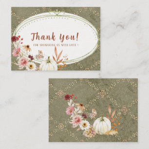 Elegant Watercolor Fall in Love autumn flover Bri Card