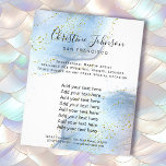 elegant watercolor faux glitter flyer<br><div class="desc">beauty salon professional makeup artist flyer</div>