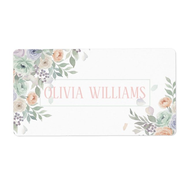 Elegant Watercolor Floral  (Front)