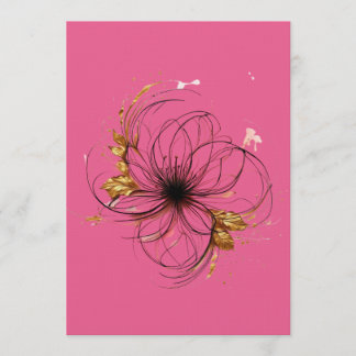 Elegant Watercolor Floral Art  Invitation