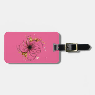 Elegant Watercolor Floral Art Luggage Tag