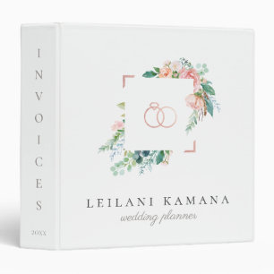 Elegant Watercolor Floral Binder