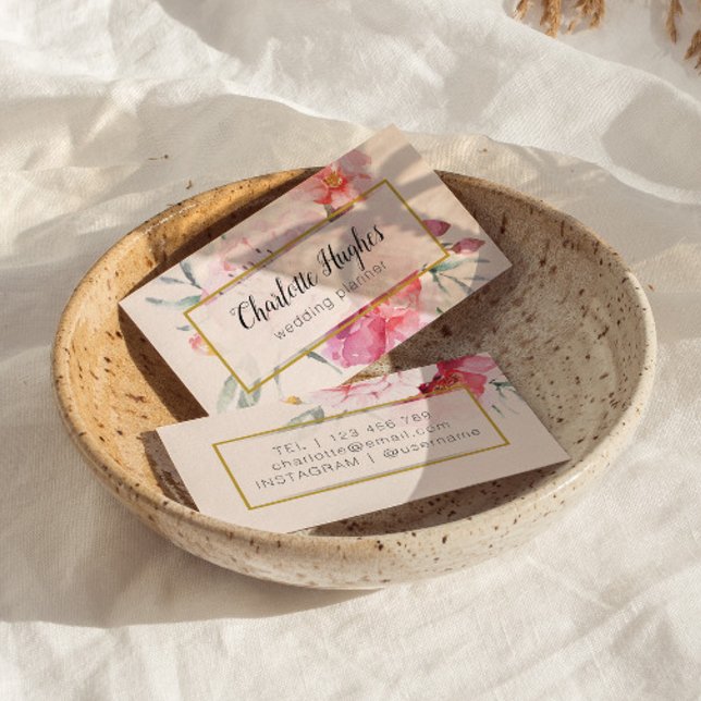 Elegant watercolor floral Business Card (Creator Uploaded)