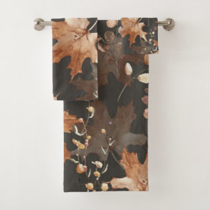 Elegant watercolor floral decorative eye-catching  bath towel set