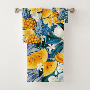 Elegant watercolor floral decorative eye-catching  bath towel set