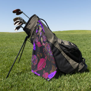 Elegant watercolor floral decorative eye-catching  golf towel