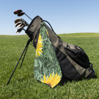 Elegant watercolor floral decorative eye-catching  golf towel