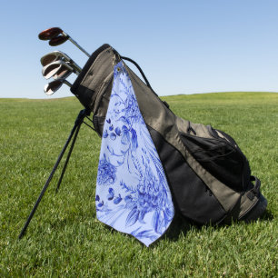 Elegant watercolor floral decorative eye-catching golf towel