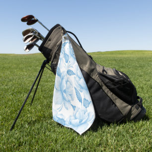 Elegant watercolor floral decorative eye-catching golf towel