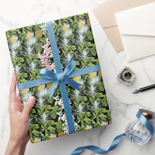 Elegant watercolor floral decorative pattern showe wrapping paper