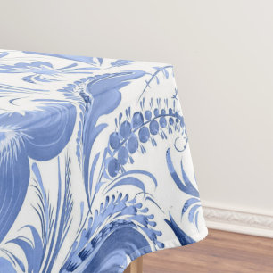 Elegant watercolor floral decorative pattern tablecloth