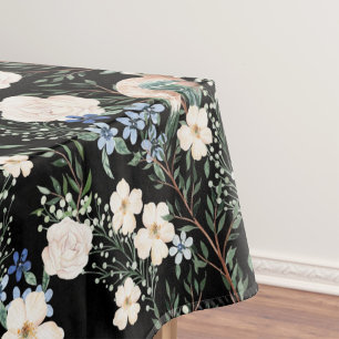 Elegant watercolor floral decorative pattern tablecloth