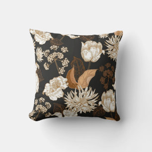 Elegant watercolor floral decorative pattern  throw pillow