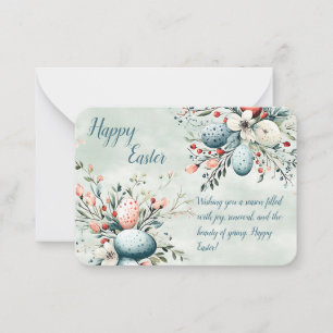 Elegant Watercolor Floral Easter Card