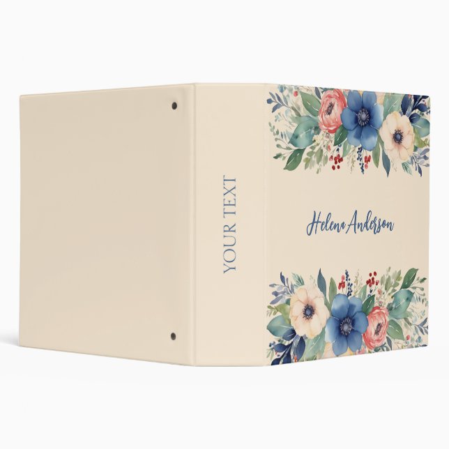 Elegant Watercolor Floral Feminine  Binder (Background)