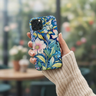 Elegant Watercolor Floral Garden Monogram  iPhone 13 Pro Max Case