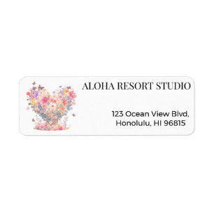 Elegant Watercolor Floral Heart 