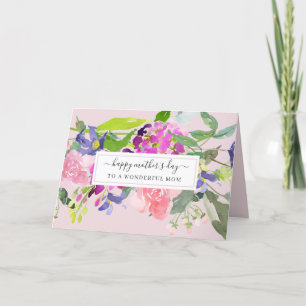 Elegant Watercolor Floral Mother's Day Card
