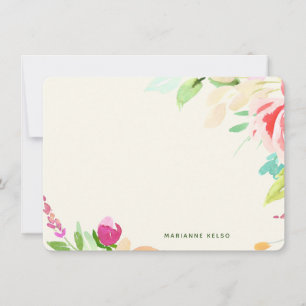 Elegant Watercolor Floral Personalized Colourful Card