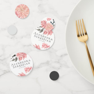 Elegant Watercolor Floral Wedding Confetti