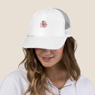 Elegant Watercolor Floral Woman Design Trucker Hat