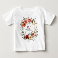 Elegant Watercolor Floral Wreath with Muted Roses 