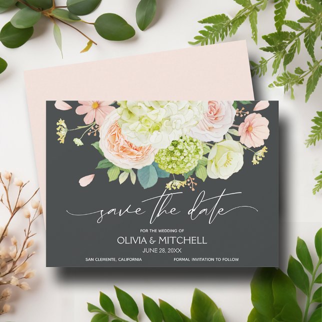 Elegant Watercolor Florals Wedding Save The Date (Creator Uploaded)