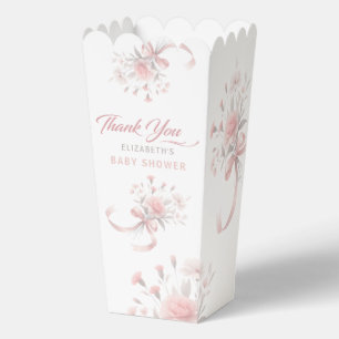Elegant Watercolor Flower Bouquet Baby Shower Favo Favor Box