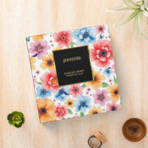 Elegant watercolor flowers black gold professional