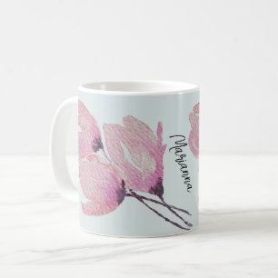 Elegant Watercolor Flowers In Blush,Touch of Peach Coffee Mug
