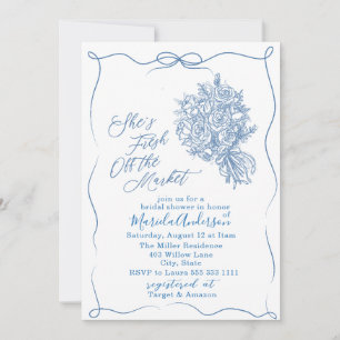 Elegant Watercolor fresh off the market Bridal Sh Invitation