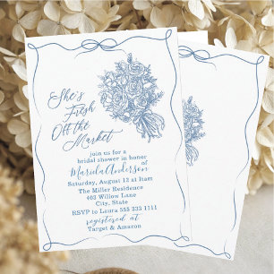 Elegant Watercolor fresh off the market  Bridal Sh Invitation